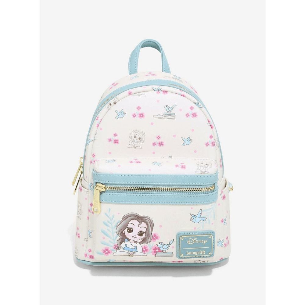 Loungefly Disney Beauty & Beast Belle Reading Storybook Pastel Mini Backpack